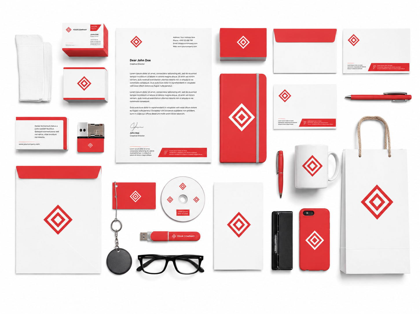 Minimal Corporate Stationery Brand Identity Design Portfolio